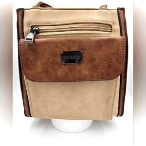 LIZ SOTO Brown/Taupe convertible bag backpack